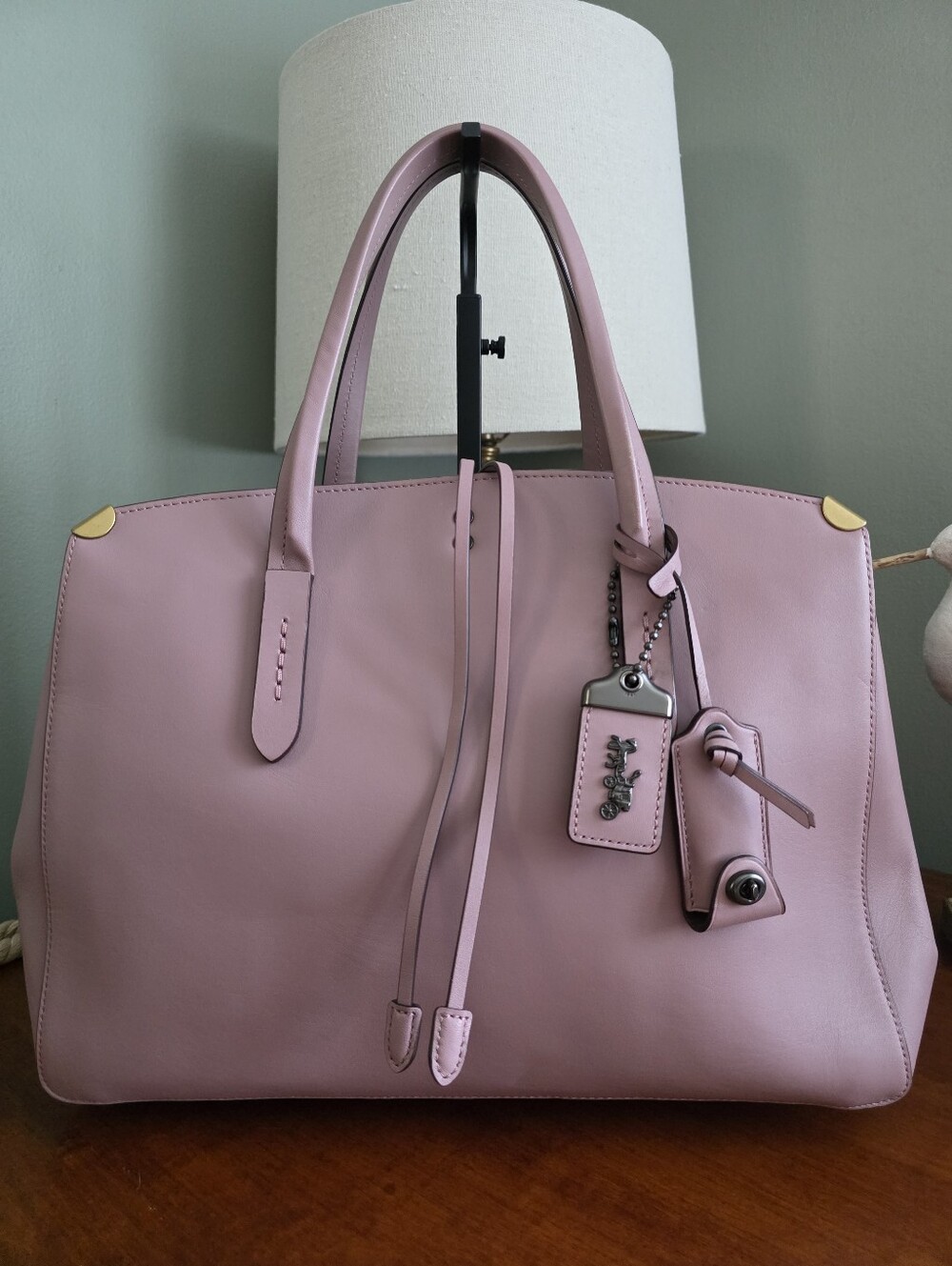 Coach 22821 Cooper Carryall Dusty Rose Glovetanned Leather Satchel Bag 1941 - Picture 2 of 16